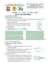 Bài tập ôn tập tuần 5 tháng 4 môn Vật lý Lớp 11 - Bài 29 Thấu kính mỏng - Năm học 2019-2020 - Trường THPT Khoa học giáo dục